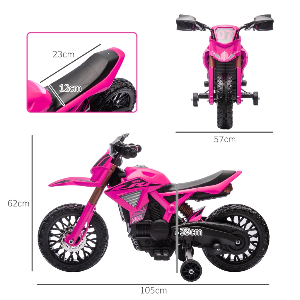 Moto Elettrica per Bambini 12V Rosa ¨C Minimal ¨C 30 kg