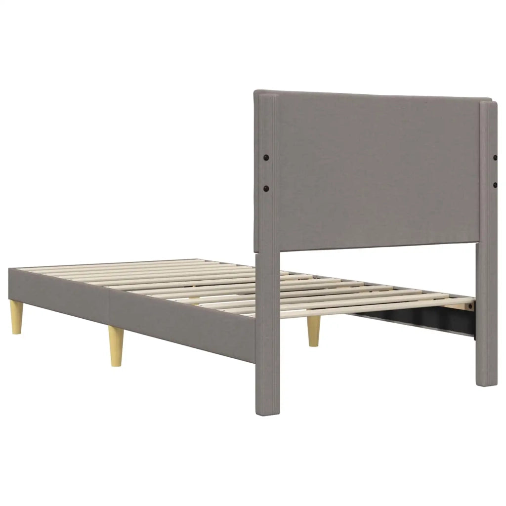 Struttura del letto con testiera Tortora 100 x 200 cm Tessuto 42027568