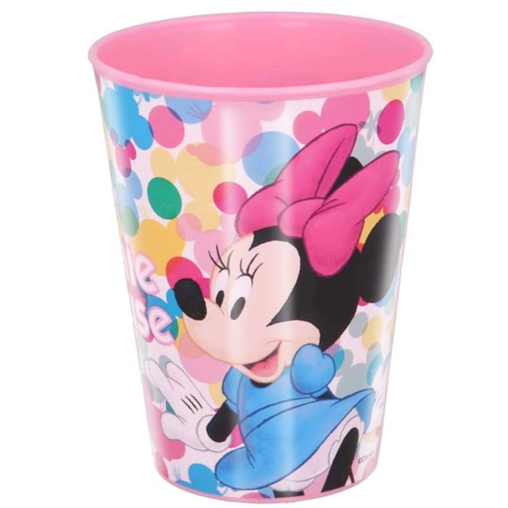 Bicchiere 430ml Riutilizzabile in Plastica senza BPA Blu / Rosa Minnie Mouse