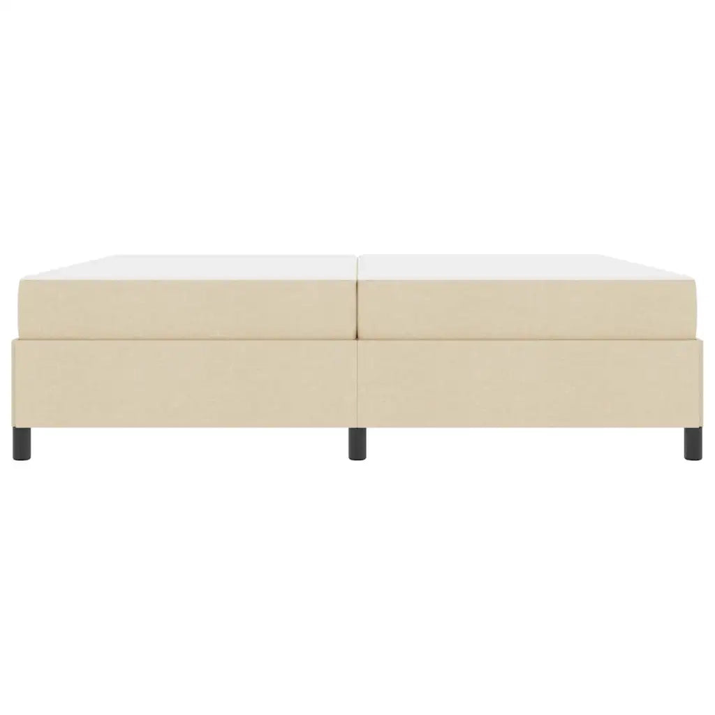 Letto a molle con materasso Crema 200 x 200 cm Tessuto 3398890
