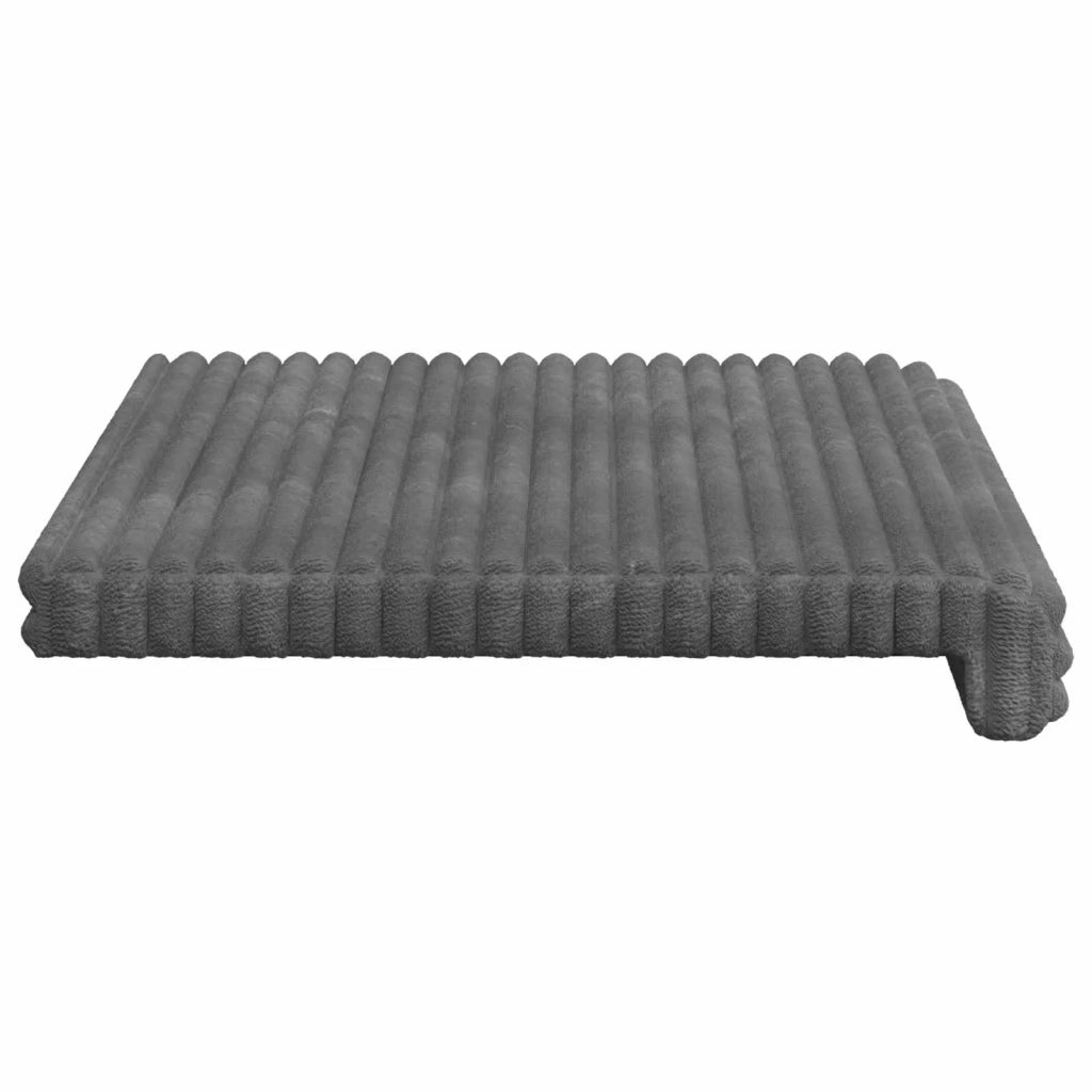 Cuscino per panchina Corduroy Morbido Grigio Chiaro 42043219