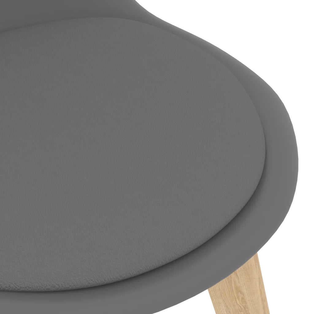 Sedie da Pranzo 4 pz Grigie in Plastica 244786