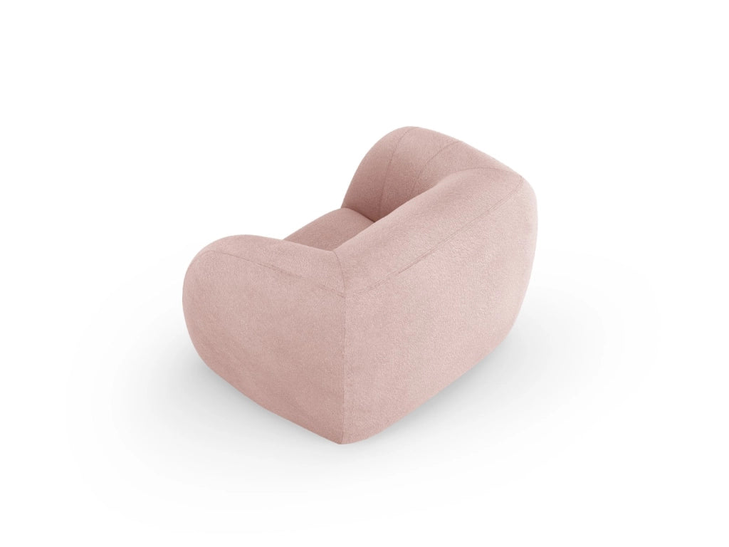 Cosmopolitan Design - Poltrona "Essen" in bouclé rosa cipria 