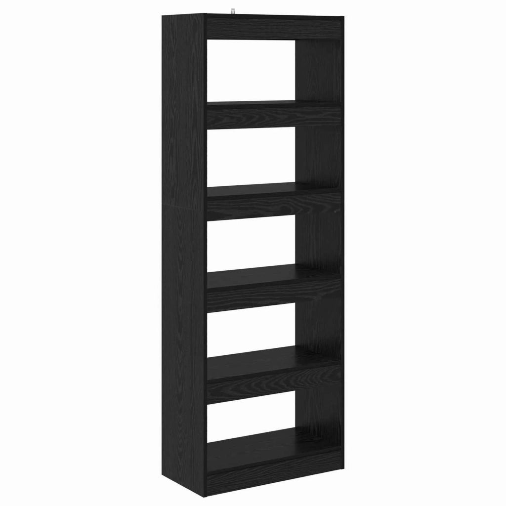 Armadio per Libri 5 livelli 60 x 30 x 166 cm Rovere nero 880461