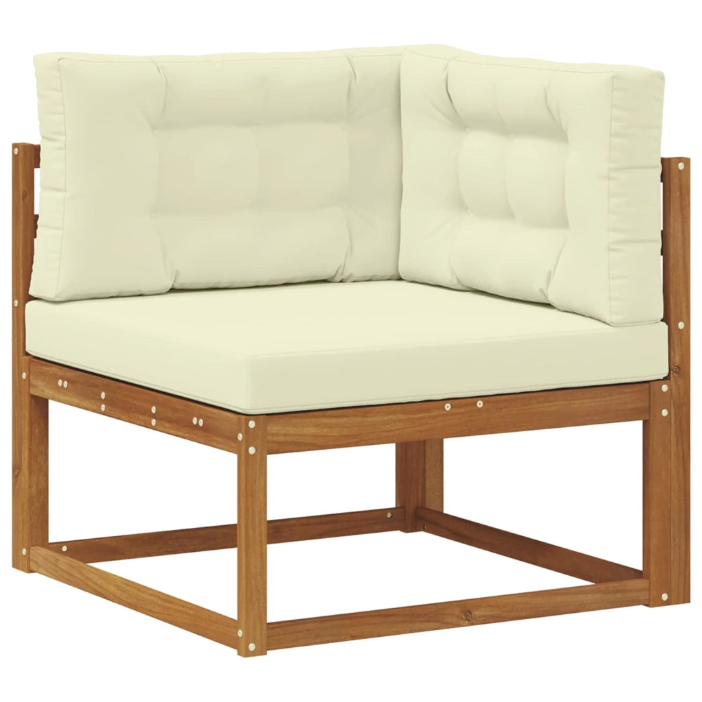 Set di divani da esterno con cuscino 6 pcs Naturale e Crema 3367818