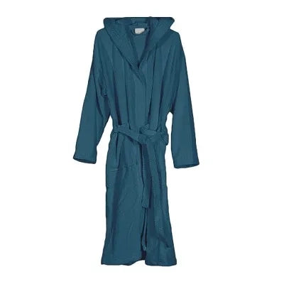 Accappatoio turchese 100% cotone taglia XL con tasche cappuccio e cintura