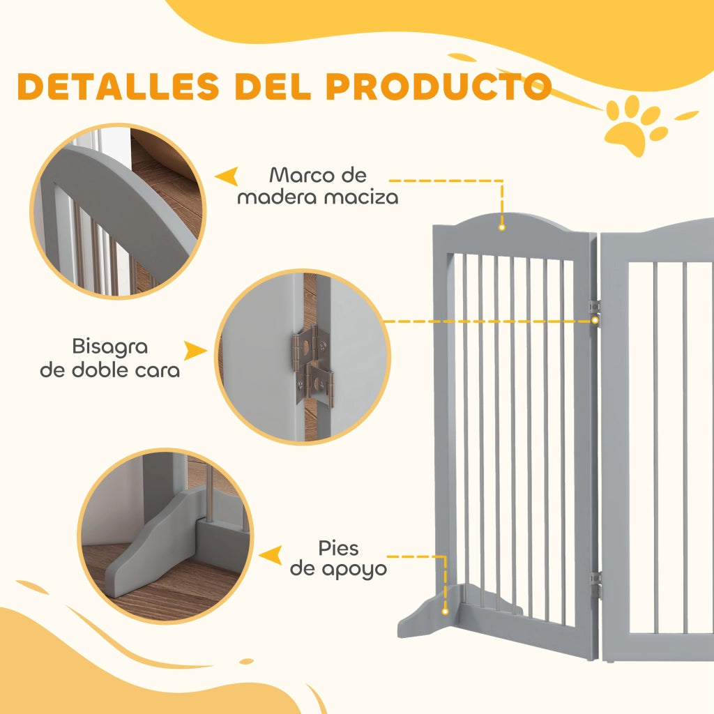 Barriera di Sicurezza per Cani ¨C Minimal ¨C Grigio 154x30x80 cm