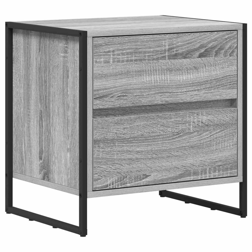 Comodino-Tavolino da notte Grigio Sonoma 50 x 39.5 x 50 cm Legno multistrato
