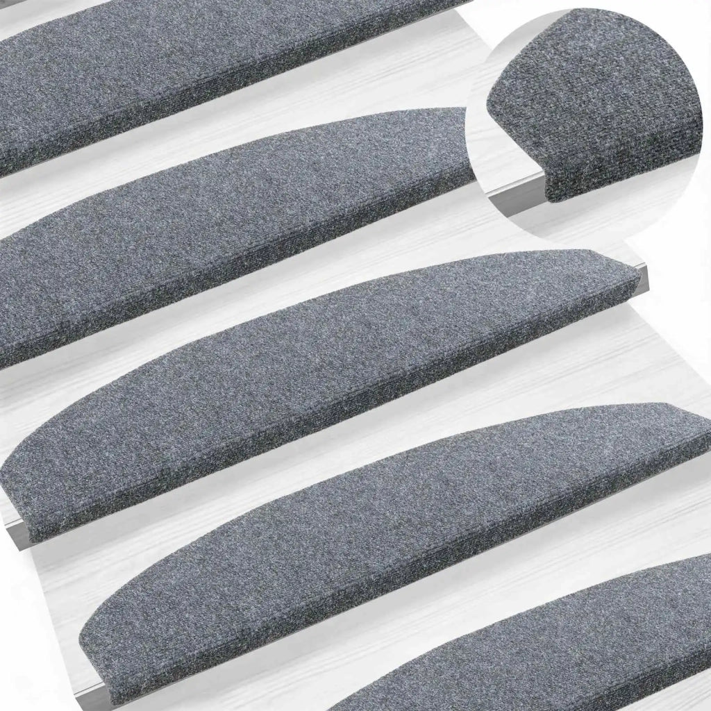 Tappetini per scale autoadesivi 15 pcs Grigio Chiaro 42038667