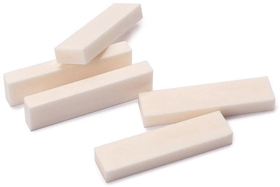 Accessorio per chitarra/ukulele - Nocciolo di bufalo - 5 pezzi - Qualità elevata - Pezzo di ricambio - Dimensioni 40x10x5mm - Peso leggero 20g - Nocciolo per chitarra