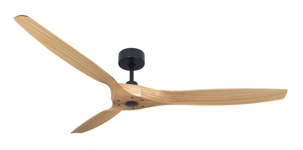 Vam Ventilatore da soffitto OUTDOOR a risparmio energetico nero pale ABS effetto acero 153 cm telecomando 5 velocitÃ