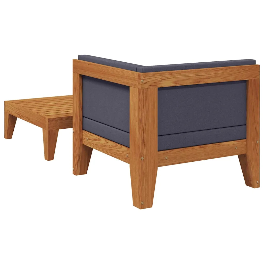 Set Divani da Giardino 2 pz | Set Salotto da Giardino con Cuscini in Massello di Acacia