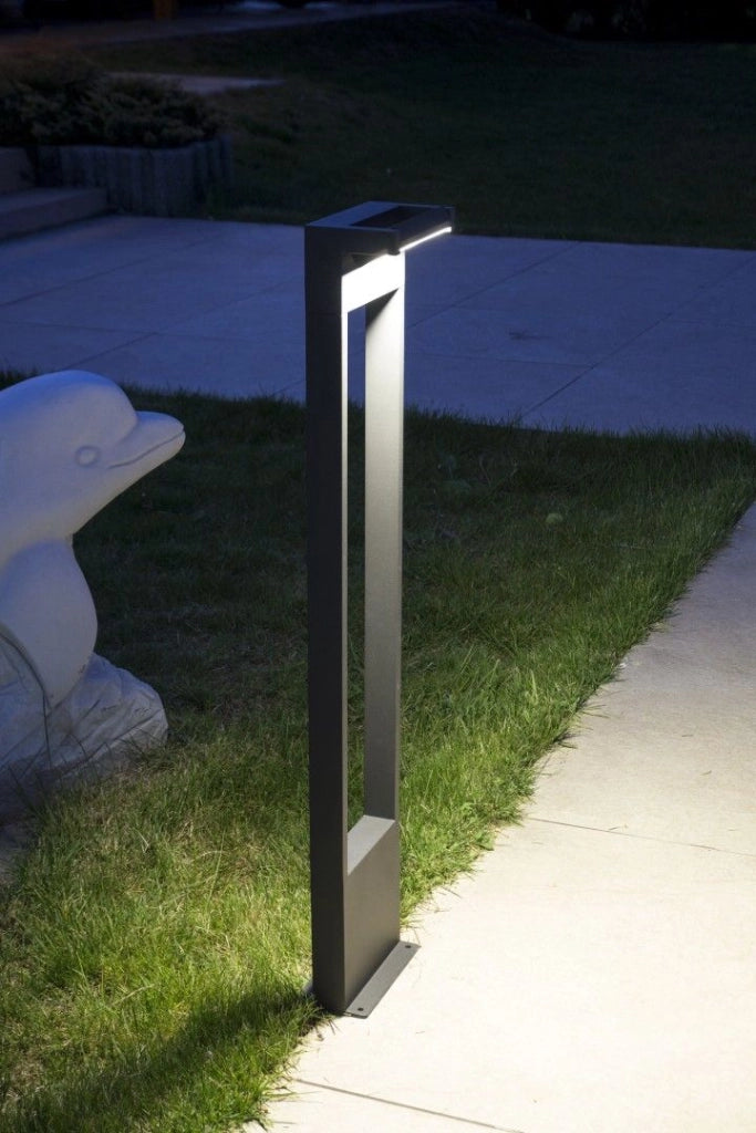 Lampione da giardino 78 cm LED 10W grigio IP54 RT-780