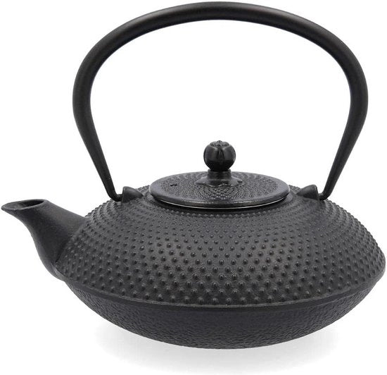 Teapot in acciaio inox con filtro in acciaio inossidabile 08 l - Adatto a tutti i fornelli