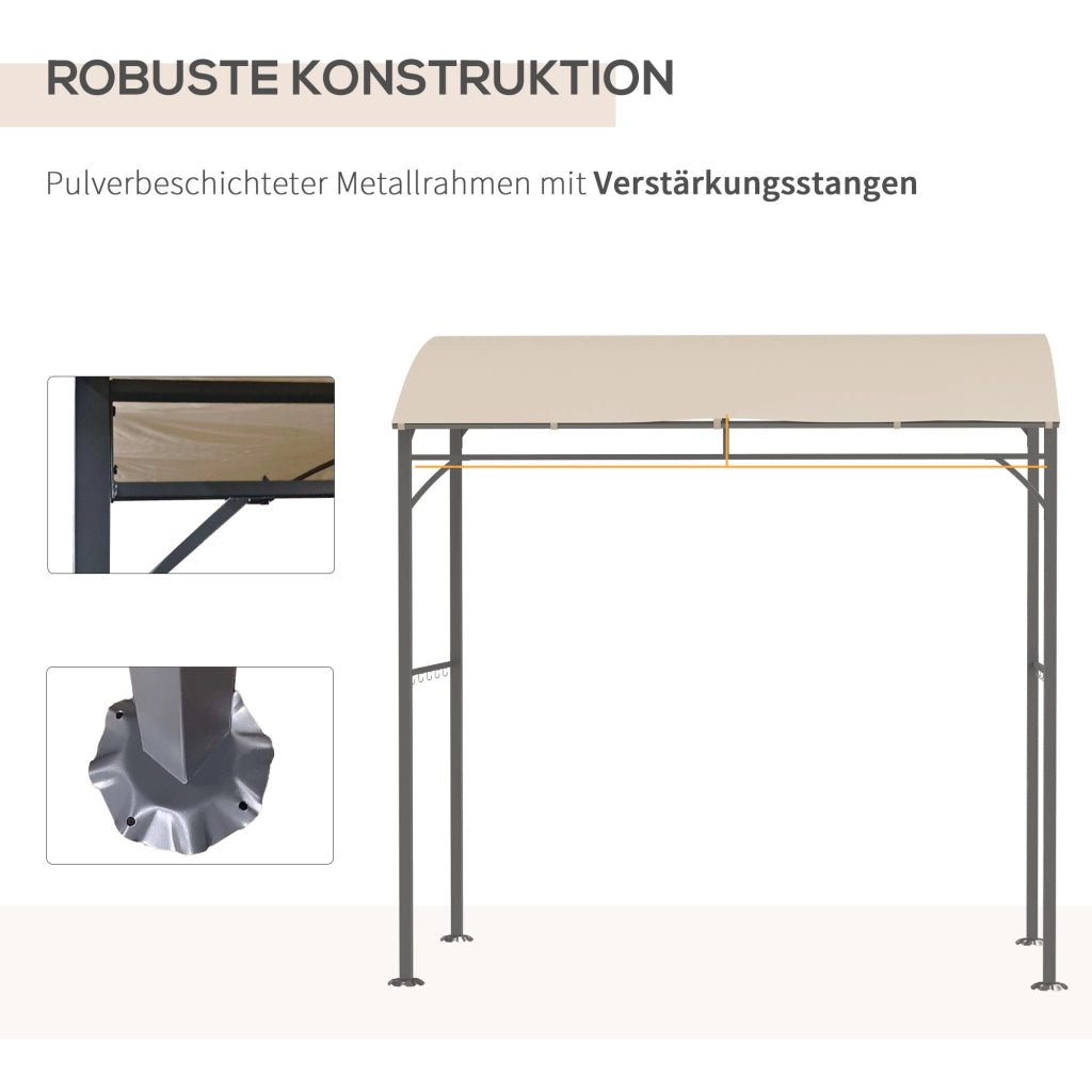 Gazebo per Barbecue ¨C Minimal ¨C Beige e Nero 215x150x182cm