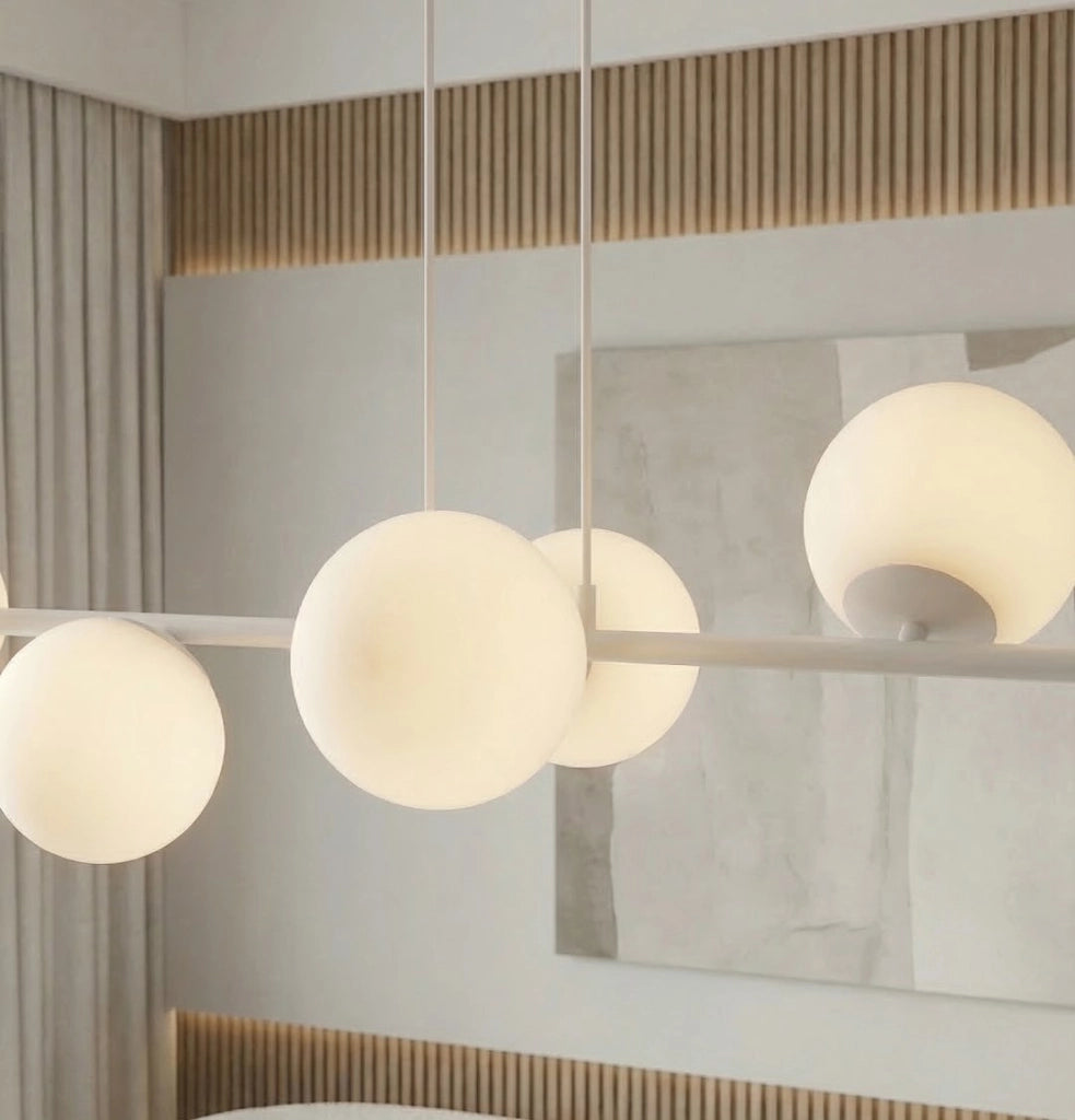 Lampada a sospensione MAGNUS Emibig 8xE14 grigio bianco