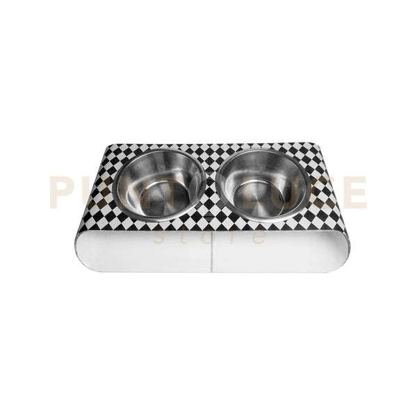 PORTACIOTOLE DOPPIO PICCOLO PET BIANCO E NERO