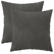 Federa 2 pcs HEERLEN Grigio Scuro 45 x 45 cm Velluto 910303