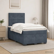Letto box spring con materasso Grigio Scuro 120 x 190 cm 3453603