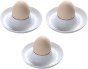 Palline per uova Stacking - 3 Pezzi - Bianco - Plastica - Ø 9,5 cm