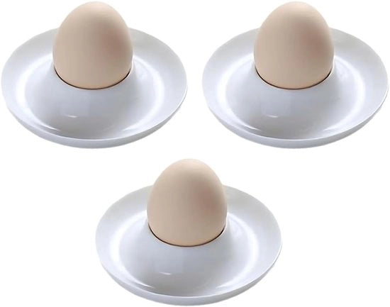 Palline per uova Stacking - 3 Pezzi - Bianco - Plastica - Ø 9,5 cm