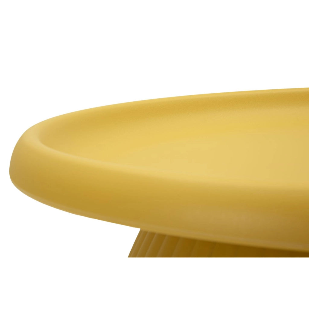 Tavolino VKH1102, Giallo, Plastica, 70x70x35 cm