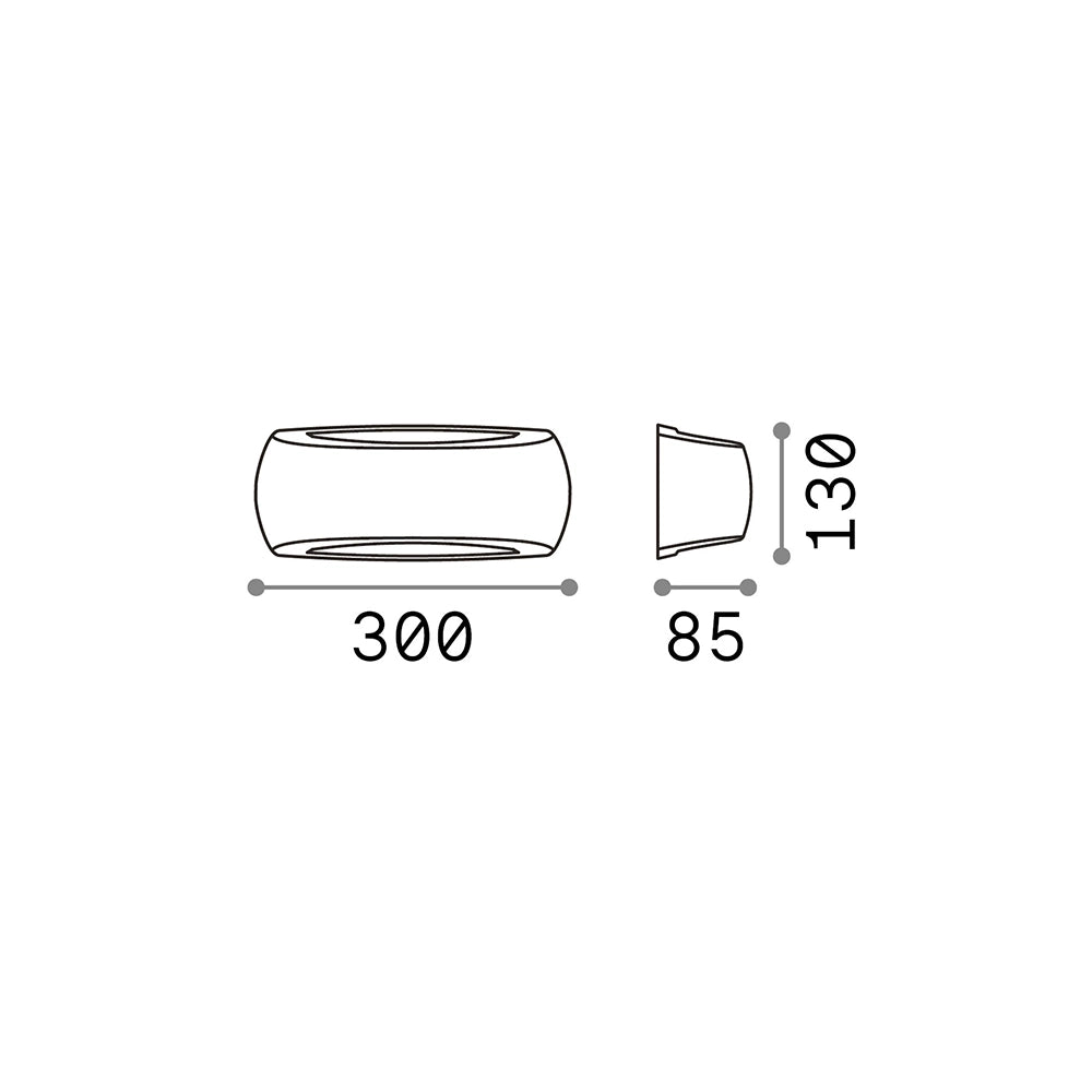 Applique Moderna Felix-1 Materie Plastiche Bianco 1 Luce E27