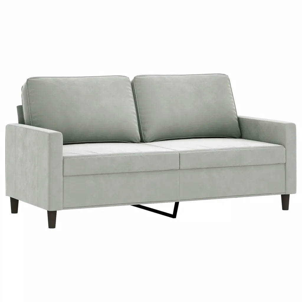 Divano a 2 Posti-Sofa 2 Posti Grigio Chiaro 140 cm in Velluto 422112