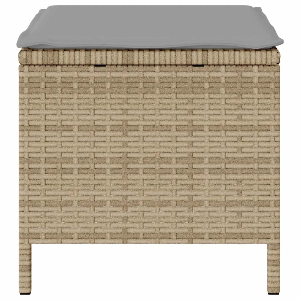 Set da Pranzo per Giardino Beige polyrattan 42007914