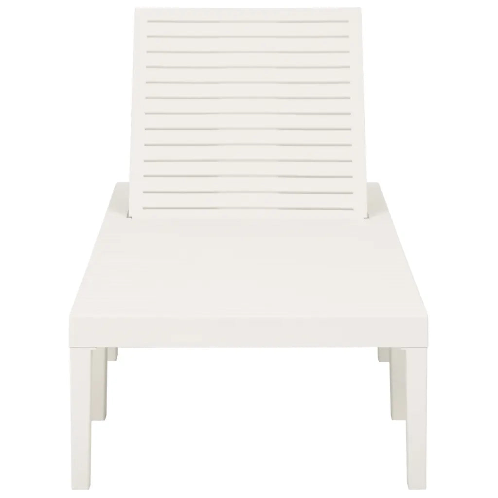 Lettino Prendisole in Plastica Bianco 315826
