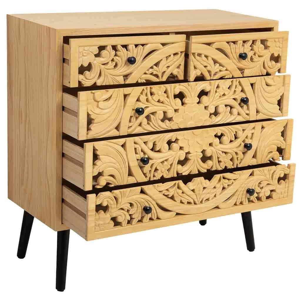 Comò in legno marrone 80x39.5x81