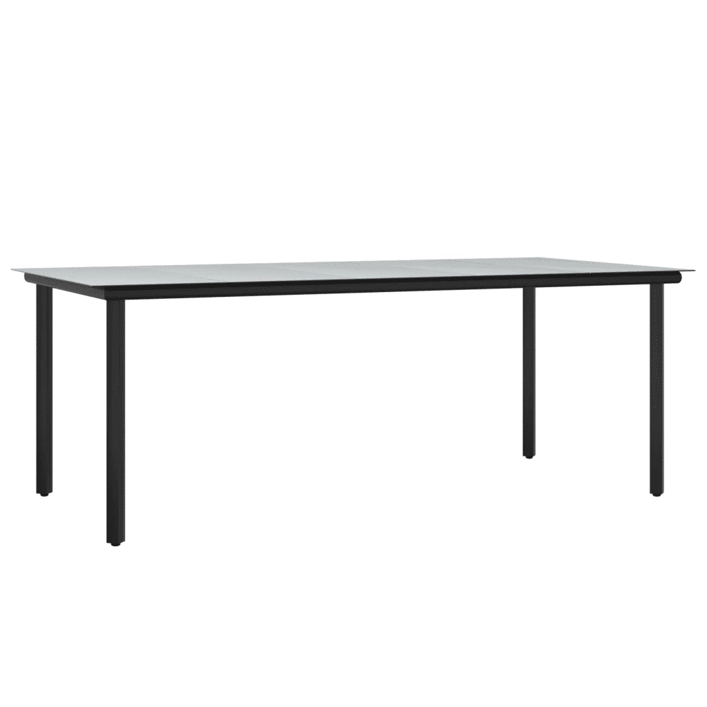 Set da Pranzo da Giardino 7 pz Nero con Cuscini in Polyrattan 3185135