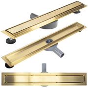 Scarico Lineare Rea Neox Pro Brush Gold 80