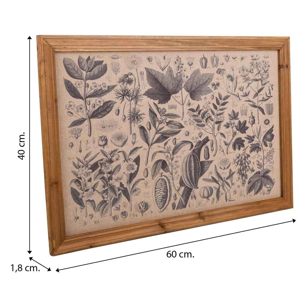 Cornice in legno e tessuto stampato