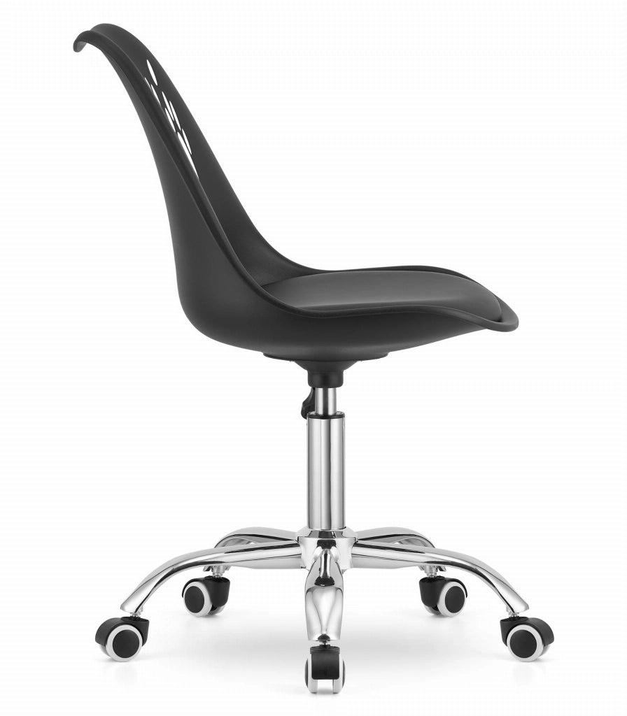 Sedia girevole ergonomica Valora PRINT nera per ufficio domestico