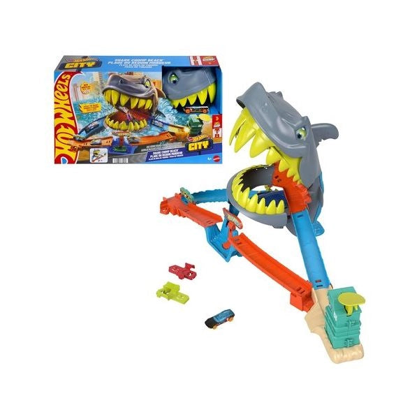 Playset shark chomp beach mattel jhl96 hot wheels city