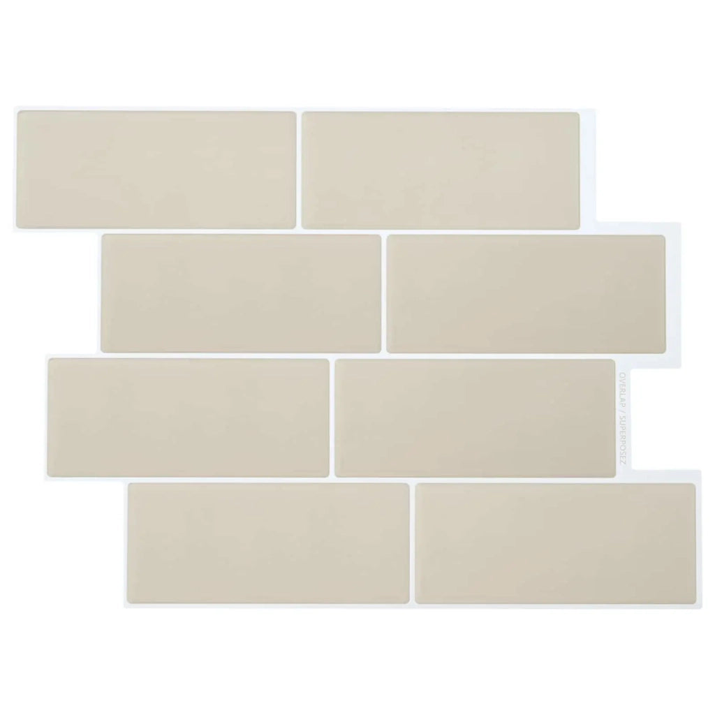 Piastrella subway 50 pcs Beige 29 x 21 cm Poliuretano e PET 42046155