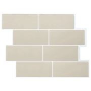Piastrella subway 50 pcs Beige 29 x 21 cm Poliuretano e PET 42046155