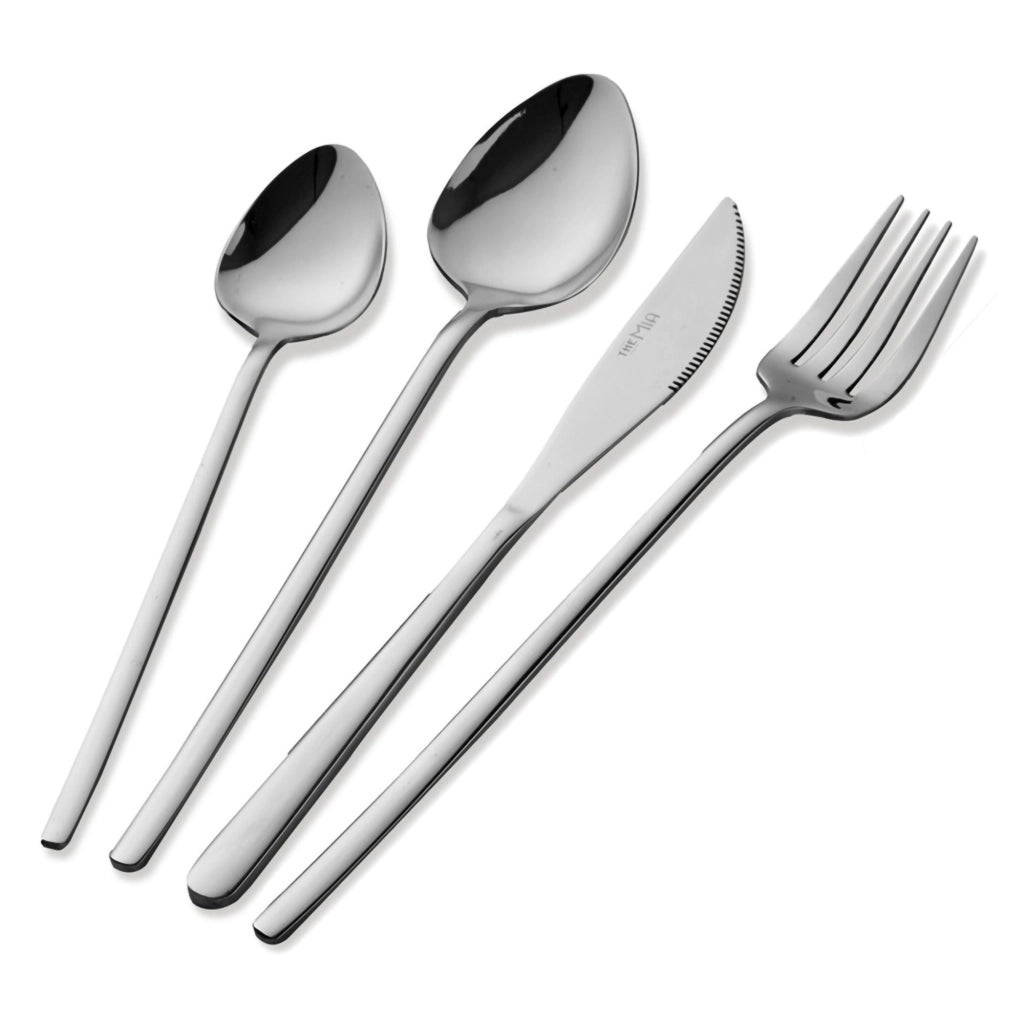 Nihami, set Posate set da 24, Argento