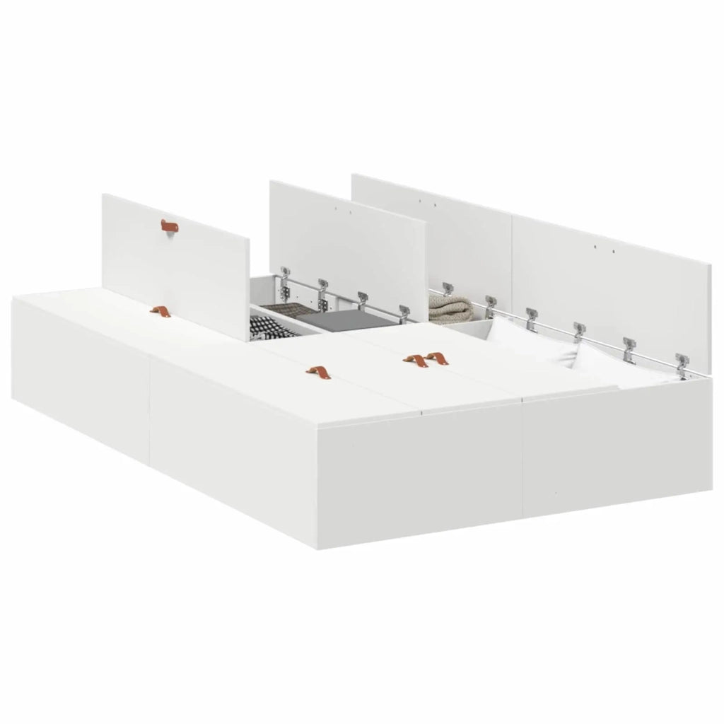 Struttura letto con contenitore Bianco 120 x 200 cm 3335365