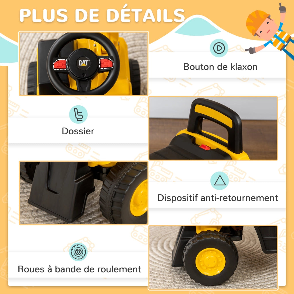 Tractopelle per bambini ¨C Minimal ¨C 85x27.5x47.5cm, giallo