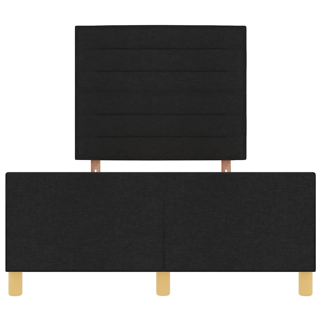 Struttura del letto con testiera Nero 120 x 190 cm Tessuto