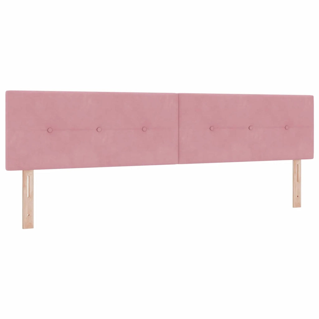 Letto box spring con materasso Rosa 200 x 200 cm Velluto 3453214