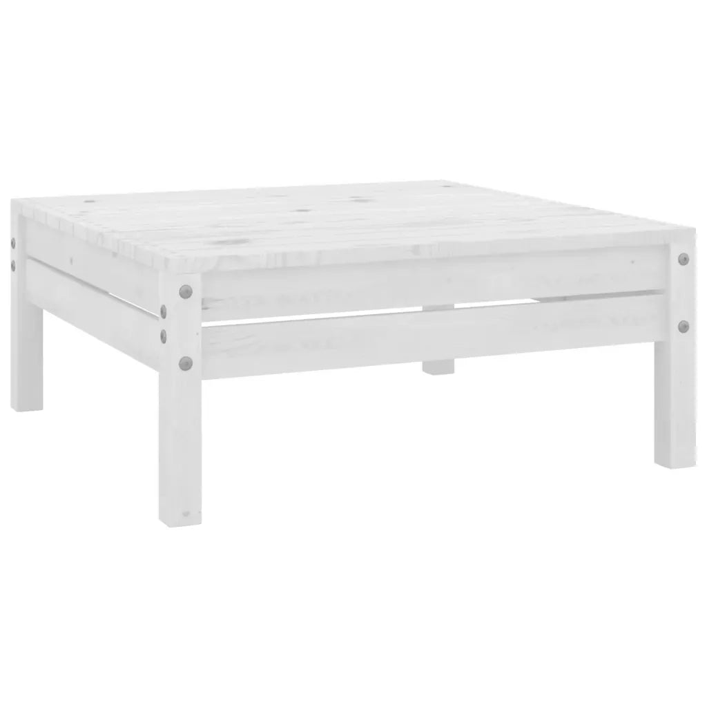 Set Divani da Giardino 5 pz Bianco in Legno Massello di Pino 3082398
