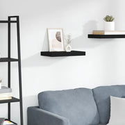 Scaffale a Parete Nero 40x23x3,8 cm in MDF 323826