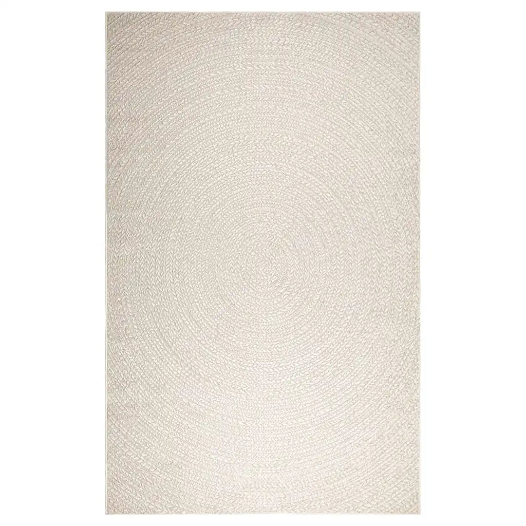 Tappeto del soggiorno | Tappeto ZIZUR Crema 200x290 cm Aspetto Iuta Interni ed Esterni