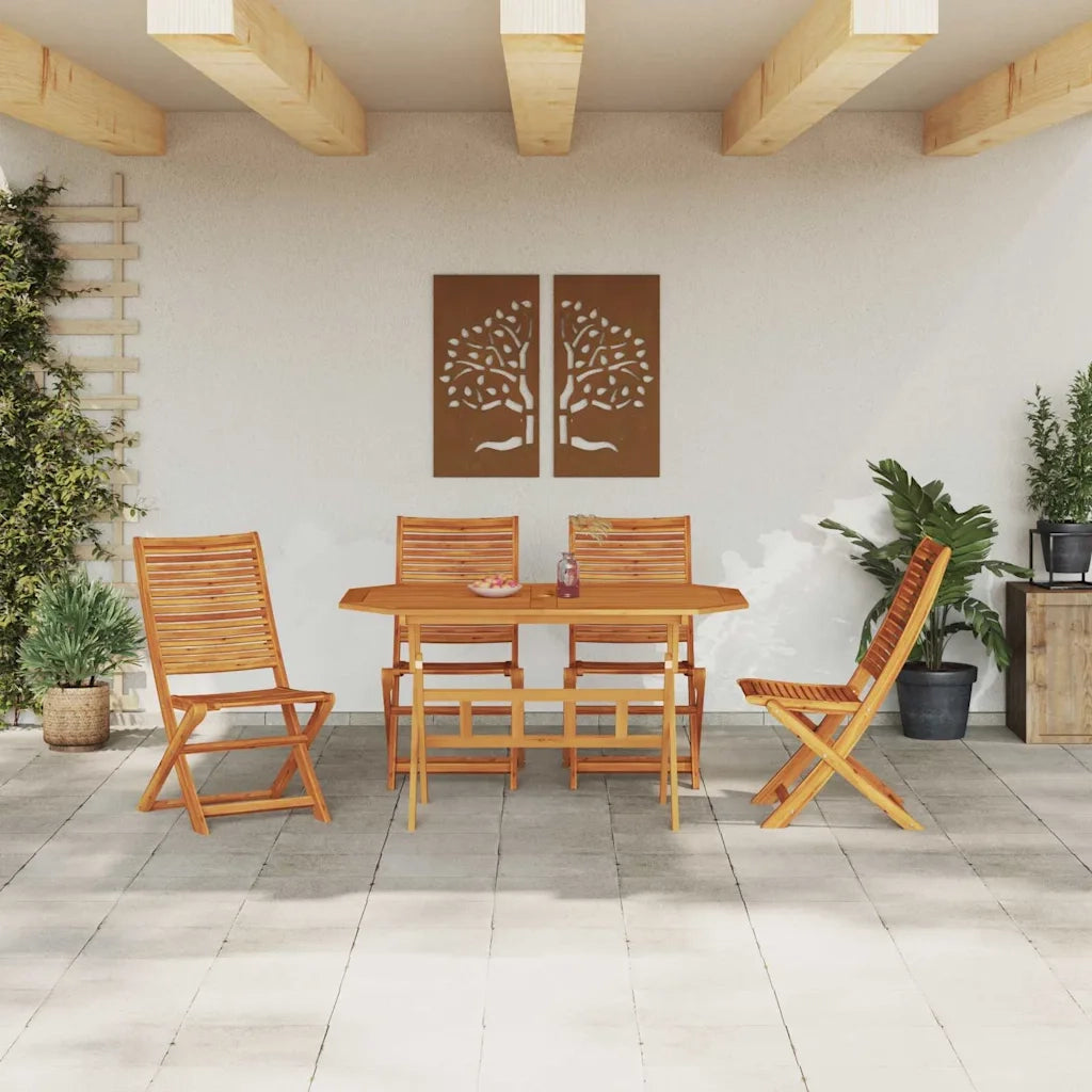 Set da Pranzo per Giardino 5 pcs Marrone 3375710