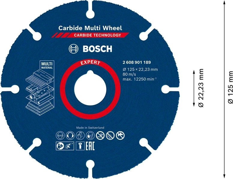 DISCO MULTIMATERIALE D.125mm PER SMERIGLIATRICI - 2608901189