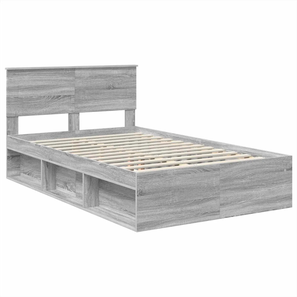 Struttura del letto con testiera Grigio Sonoma 120 x 200 cm 3407909