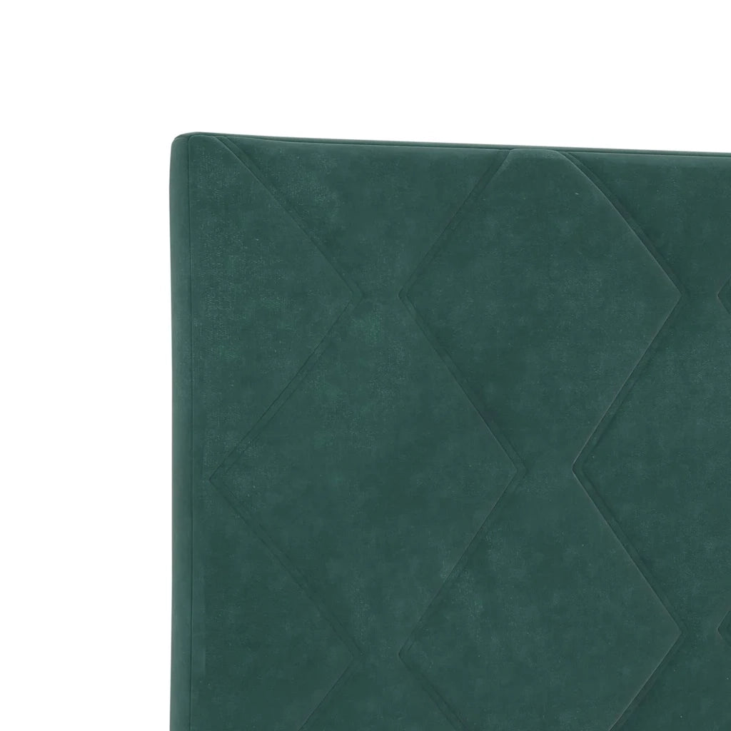 Letto a molle con testiera Verde Scuro 140 x 200 cm Velluto 3345014